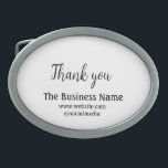 Simple thank you add business name details text  t belt buckle<br><div class="desc">DESIGN</div>
