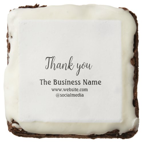 Simple thank you add business name details text  t brownie