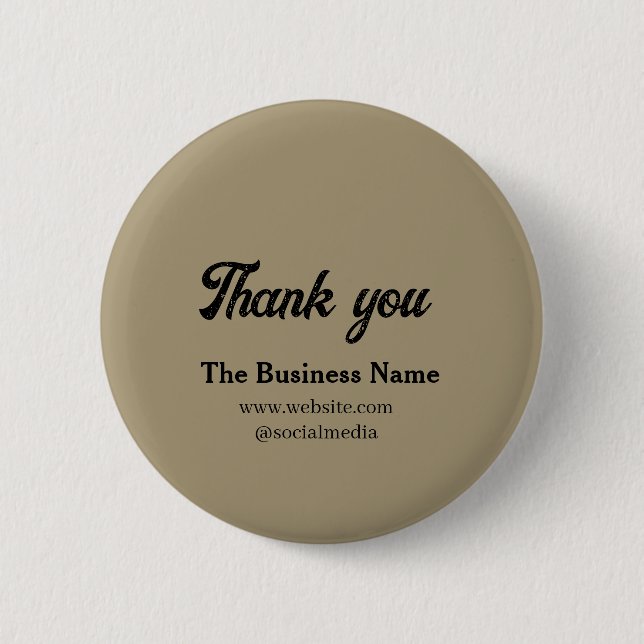 Simple thank you add business name details text  t button (Front)