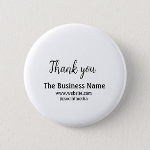 Simple thank you add business name details text  t button