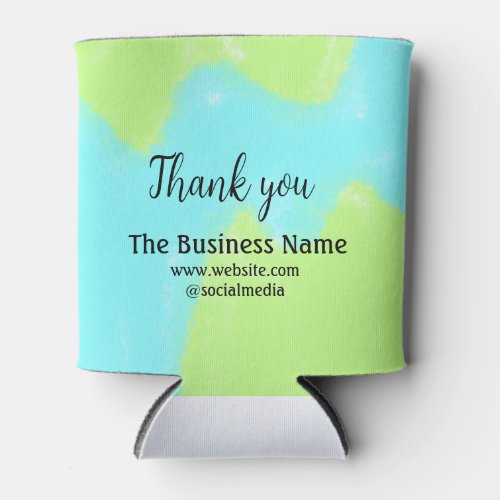 Simple thank you add business name details text  t can cooler
