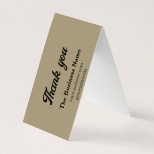 Simple thank you add business name details text  t card