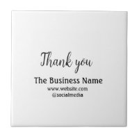 Simple thank you add business name details text t