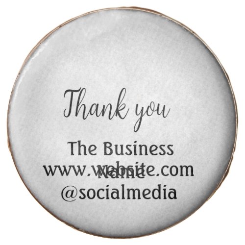 Simple thank you add business name details text  t chocolate covered oreo