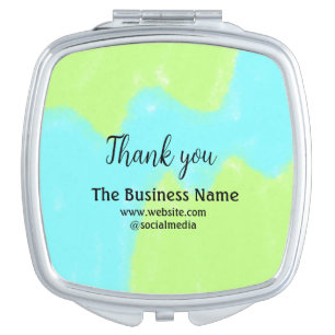 Simple thank you add business name details text t compact mirror