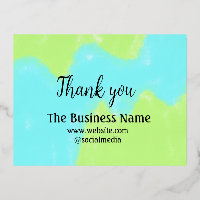 Simple thank you add business name details text t
