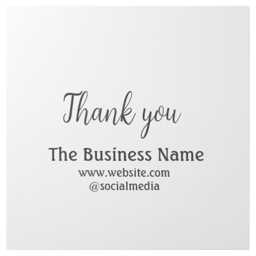 Simple thank you add business name details text  t gallery wrap