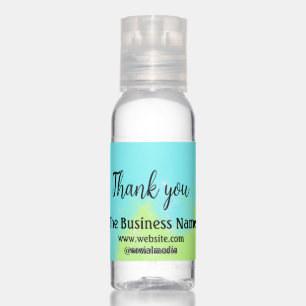Simple thank you add business name details text t hand sanitizer