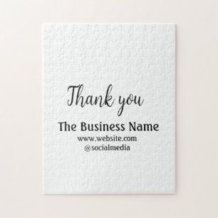 Simple thank you add business name details text  t jigsaw puzzle