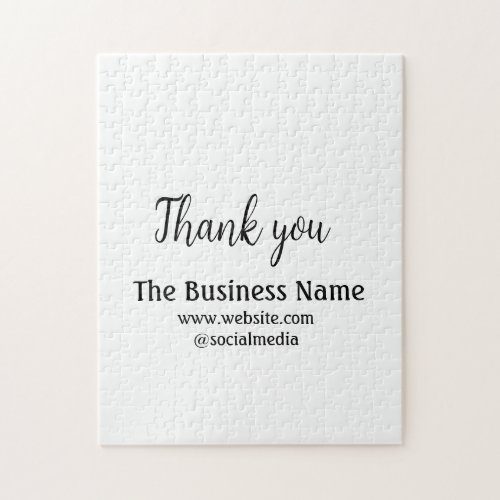 Simple thank you add business name details text  t jigsaw puzzle