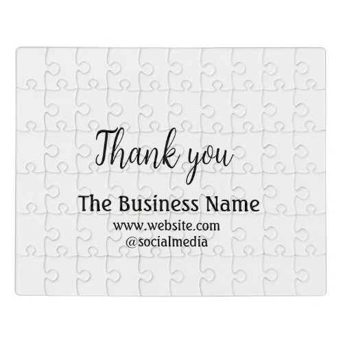 Simple thank you add business name details text  t jigsaw puzzle