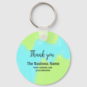 Simple thank you add business name details text  t keychain