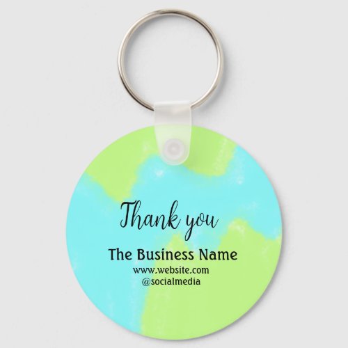 Simple thank you add business name details text  t keychain