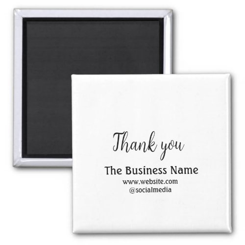 Simple thank you add business name details text  t magnet