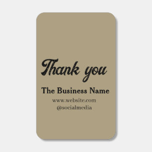 Simple thank you add business name details text t matchboxes