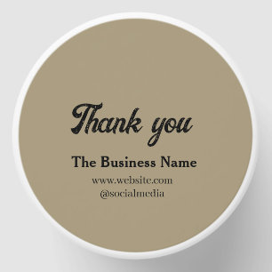 Simple thank you add business name details text  t mini candle favors