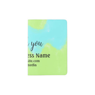 Simple thank you add business name details text  t passport holder
