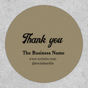 Simple thank you add business name details text t patch