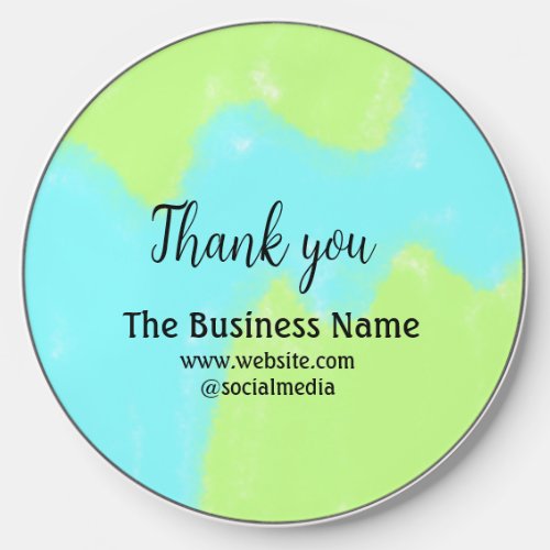 Simple thank you add business name details text  t wireless charger 