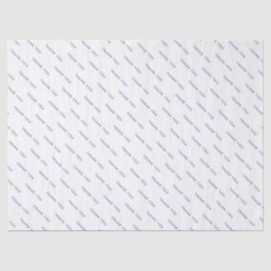 Simple Thank You Beige Blue Packaging Business Tissue Paper