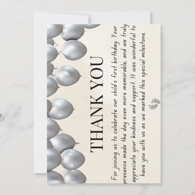 Simple Thank You Birthday Card  (Front)