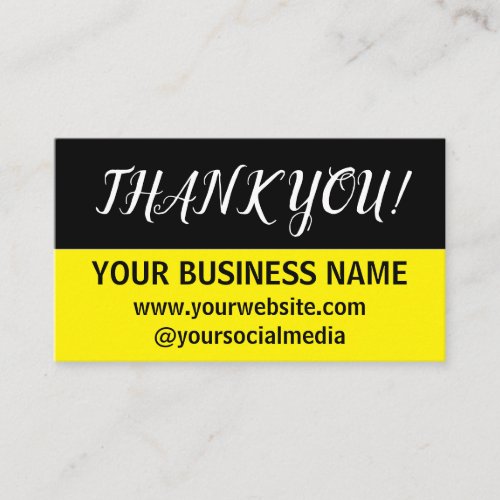 Simple Thank you business name  Discount Card