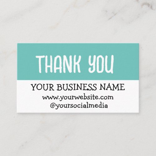 Simple Thank you business name discount code