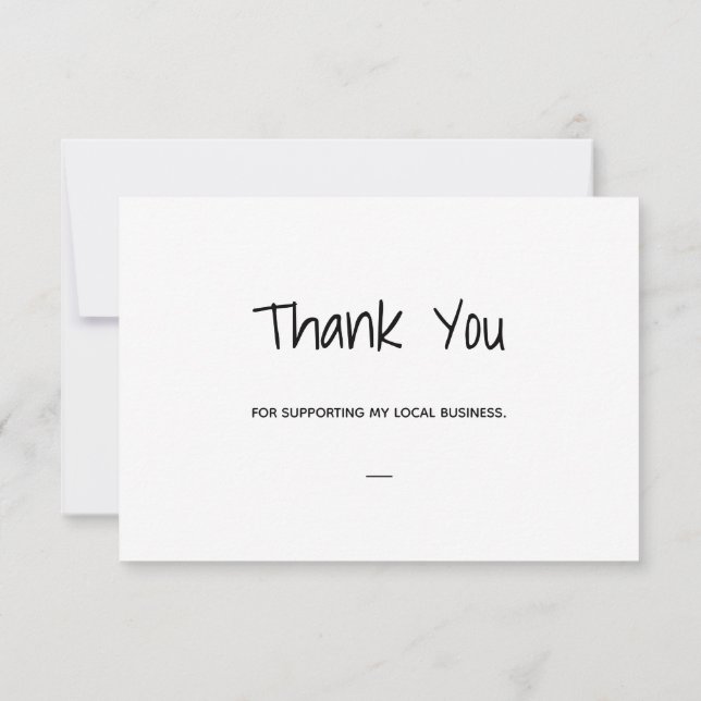 Simple Thank You Card (Back)