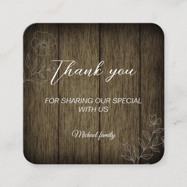 Simple thank you card  (Front)
