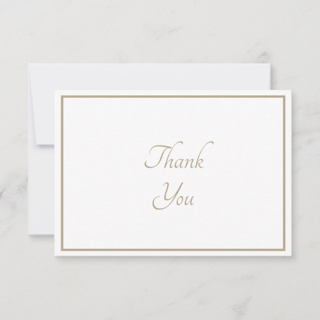 Simple Thank You Card - Brown (Front)