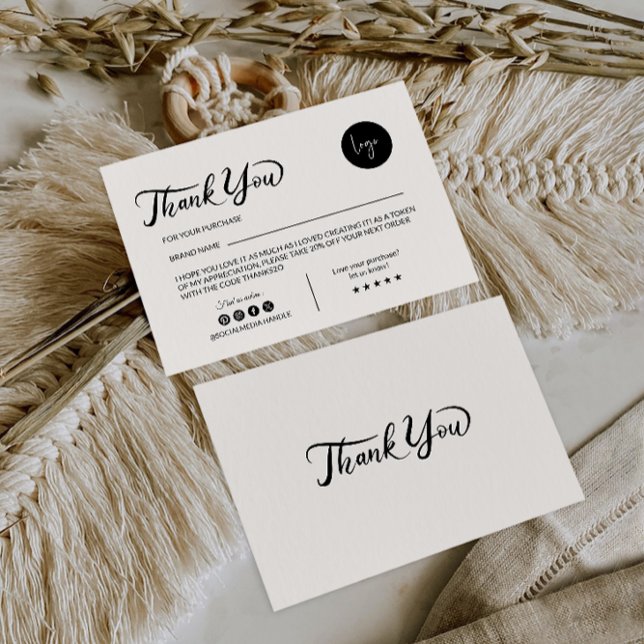 Simple Thank You Card for Online Shop (Creator Uploaded)