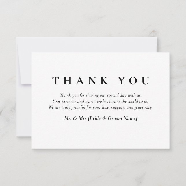 Simple Thank You Card Minimalist (Front)