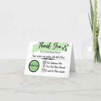 Simple thank you card template for your customer