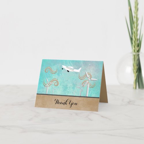 Simple Thank You Card with Cessna Plane