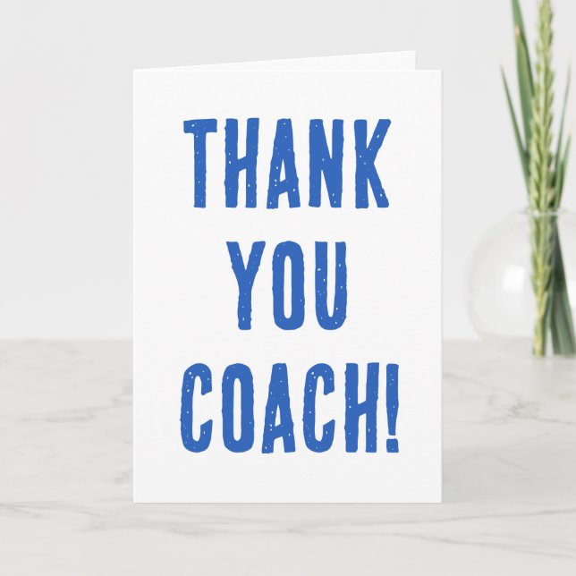 Simple thank you coach card (Front)