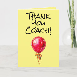 Simple thank you coach card
