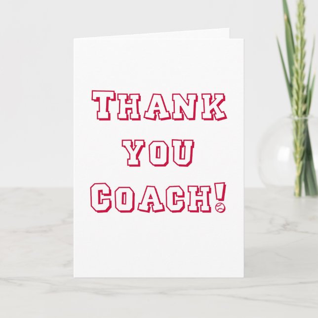 Simple thank you coach card (Front)