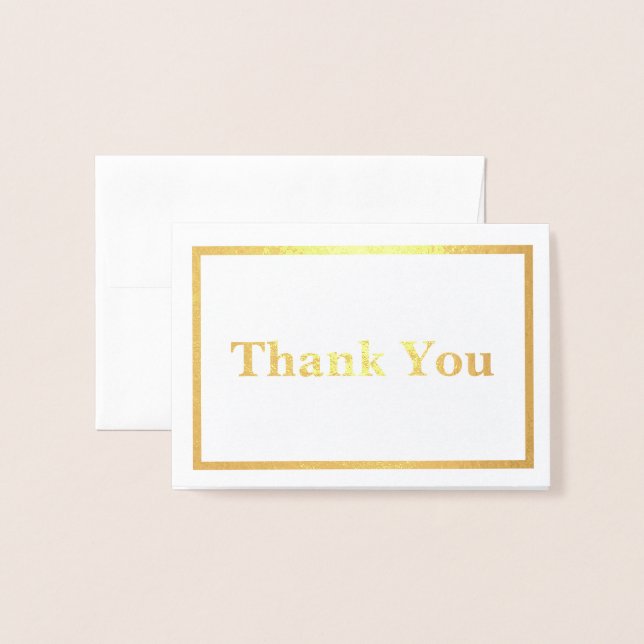 Simple Thank You Foil Card (Front With Envelope)