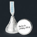 Simple Thank You for Celebrating with Us Hershey®'s Kisses®<br><div class="desc">This simple design nicely complements other items within a wedding-themed suite, but you can use them for anything you like. Using a modern handwriting script font, I created a simple, bold typography graphic image that reads "Thank You for Celebrating with Us!". You may change the background to any color you...</div>