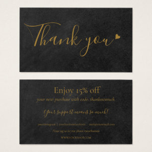 Simple Thank You For Shopping Discount Card