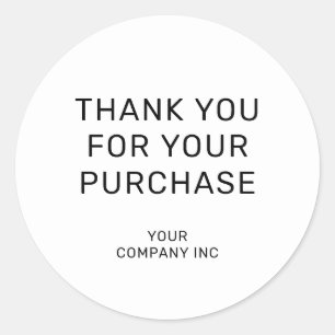 Simple Thank You for Your Purchase Sticker