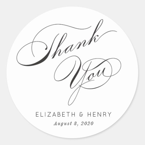 Simple Thank You Label Favor Tag