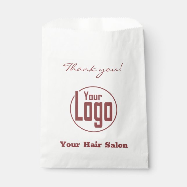 Simple Thank you! Logo Company Name Paper Bag (Front)