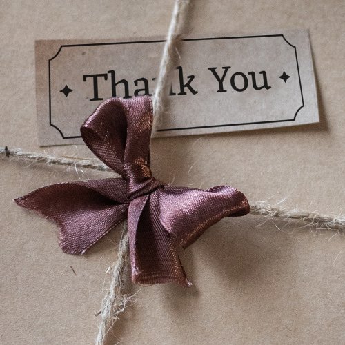 Simple Thank You Minimalist  Rubber Stamp