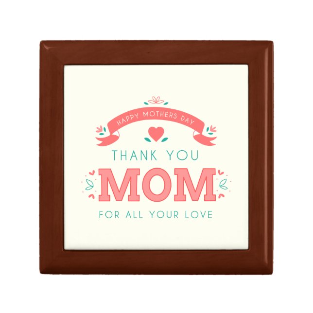 Simple Thank You Mom Mother's Day | Gift Box (Front)