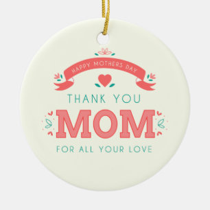 Simple Thank You Mom Mother's Day   Ornament
