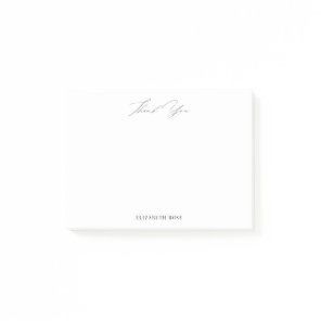 simple thank you personalized name post-it notes