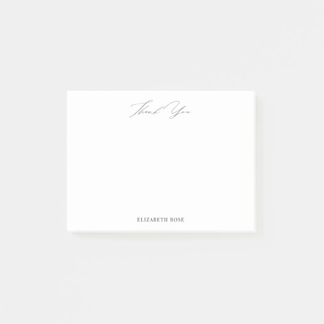 simple thank you personalized name post-it notes (Front)