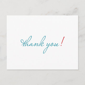 simple thank you postcard