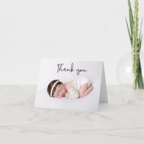Simple Thank You Script Baby Girl photo  Announcement